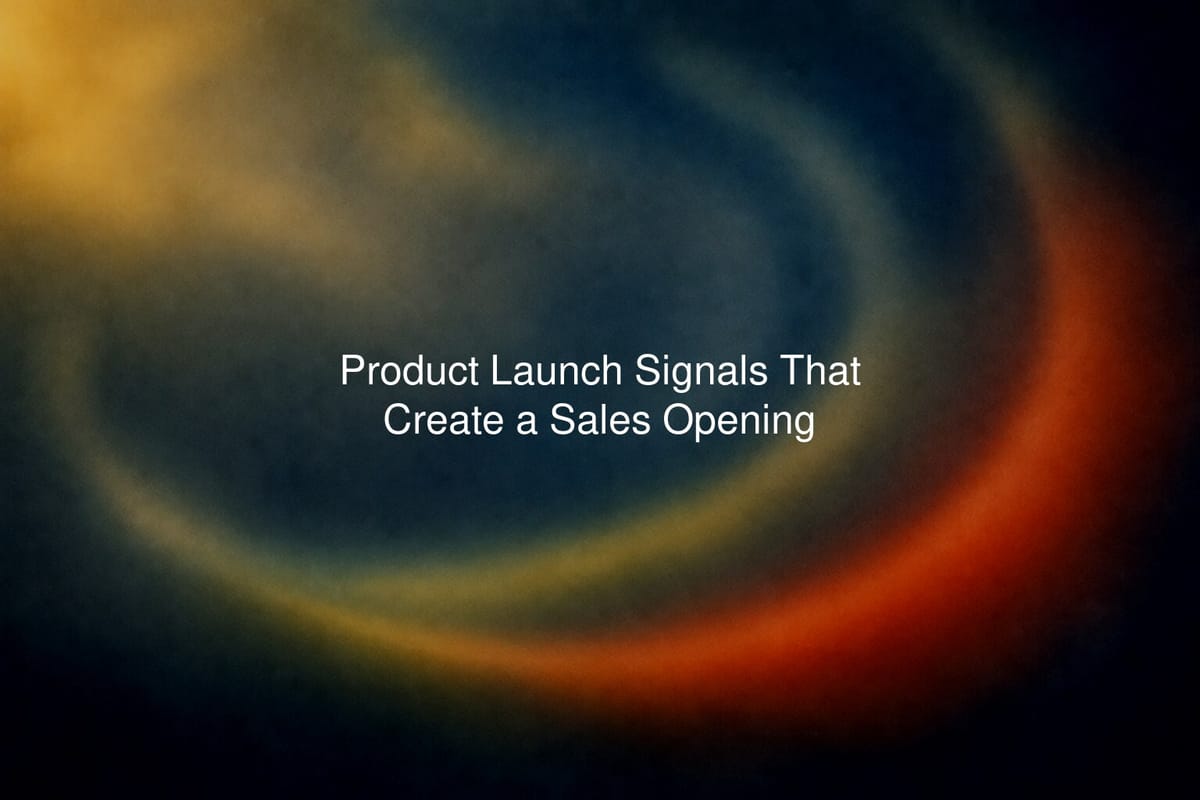 Product Launch Signals That Create a Sales Opening
